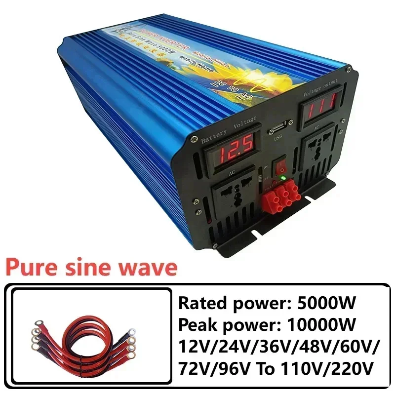 5000W 12V 24V 36V 48V 60V 72V  - Pure Sine Wave Inverter 5000W 48V 220V incelemesi ve fiyatı