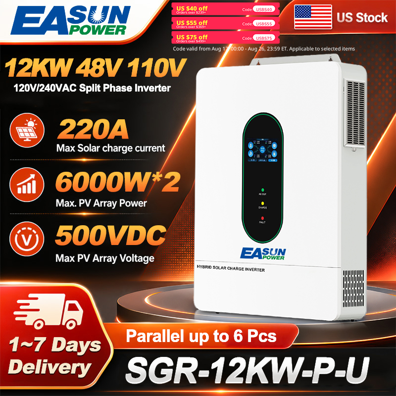 EASUN POWER 12KW Ayrık Fazlı Ş - Grid Tie Inverter Limiter 2000W incelemesi ve fiyatı
